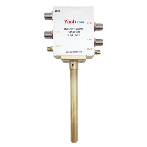 DC to 2.2 GHz 4 Channels Rotary Joints Style L, Average Power 5 Watts, CH1 to CH4: F 75 Ohms, DC1 to DC2: SMA Female, PN: RJ153199, $2999