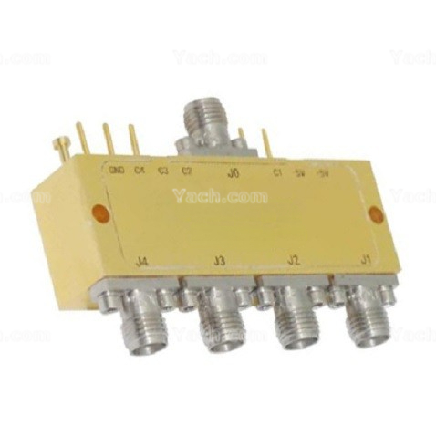 SMA SP4T PIN Diode Switch Operating From 800 MHz to 6 GHz Up To +30 dBm, PN: SW517181, $1299